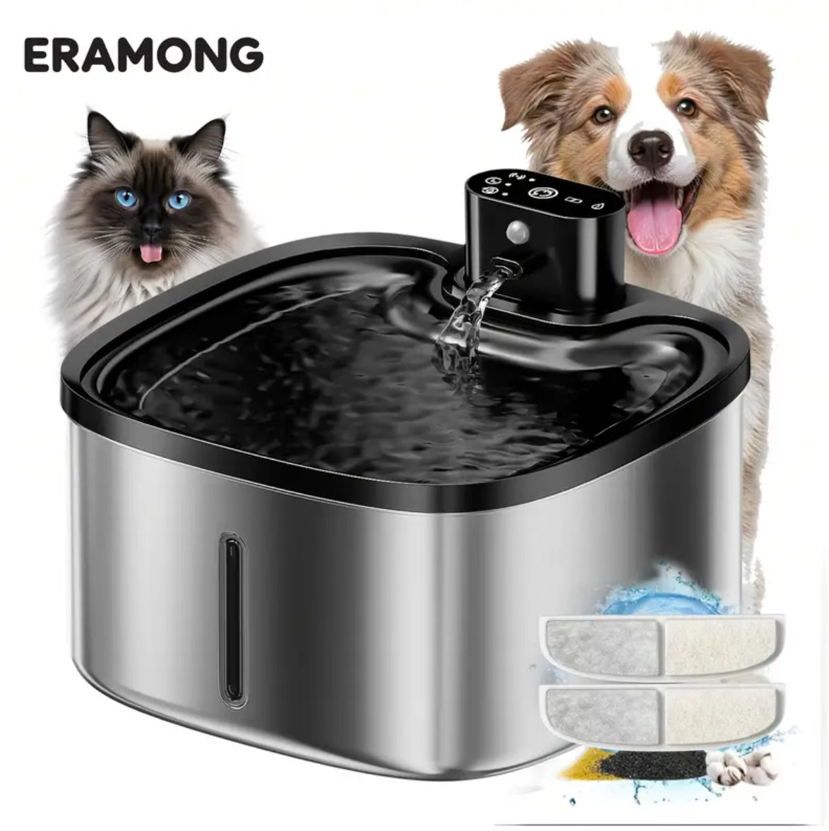 water fountain for cats and dogs نافورة الماء للقطط و الكلاب